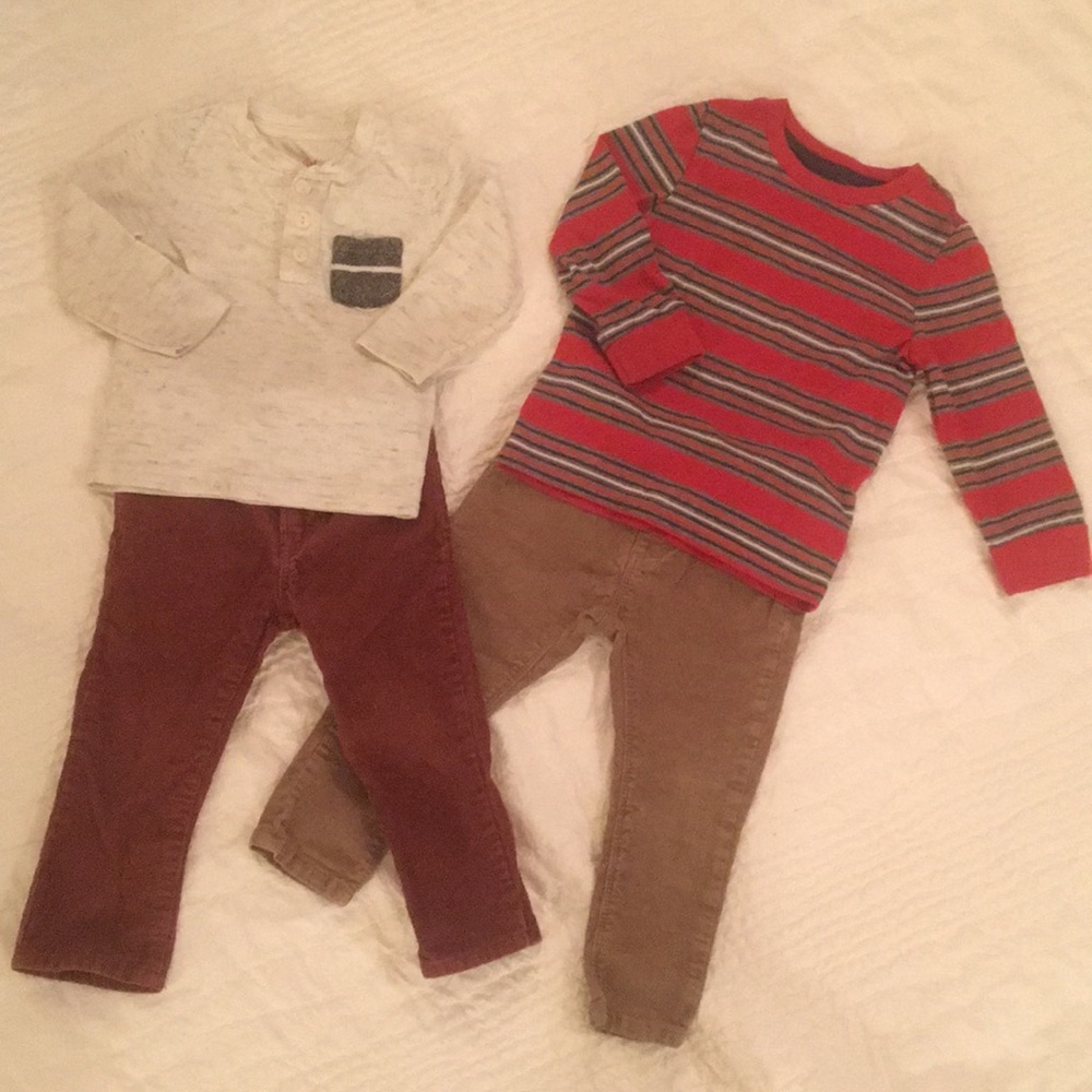 Two hip 18-24month boy cool weather outfits.